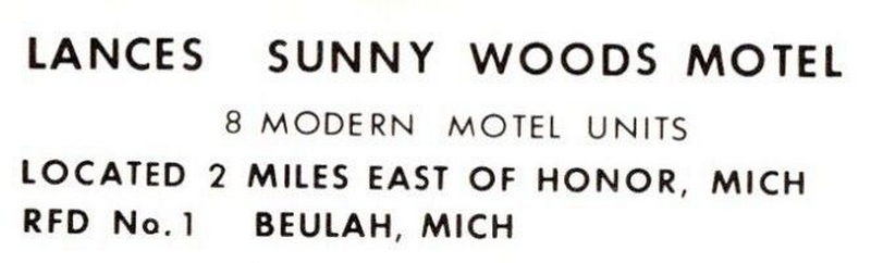 Sunny Woods Resort (Lances Sunny Woods Motel) - Vintage Postcard (newer photo)